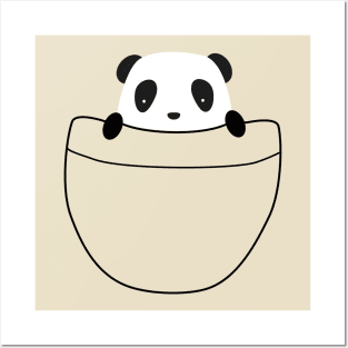 Kawaii pocket panda is cute Posters and Art